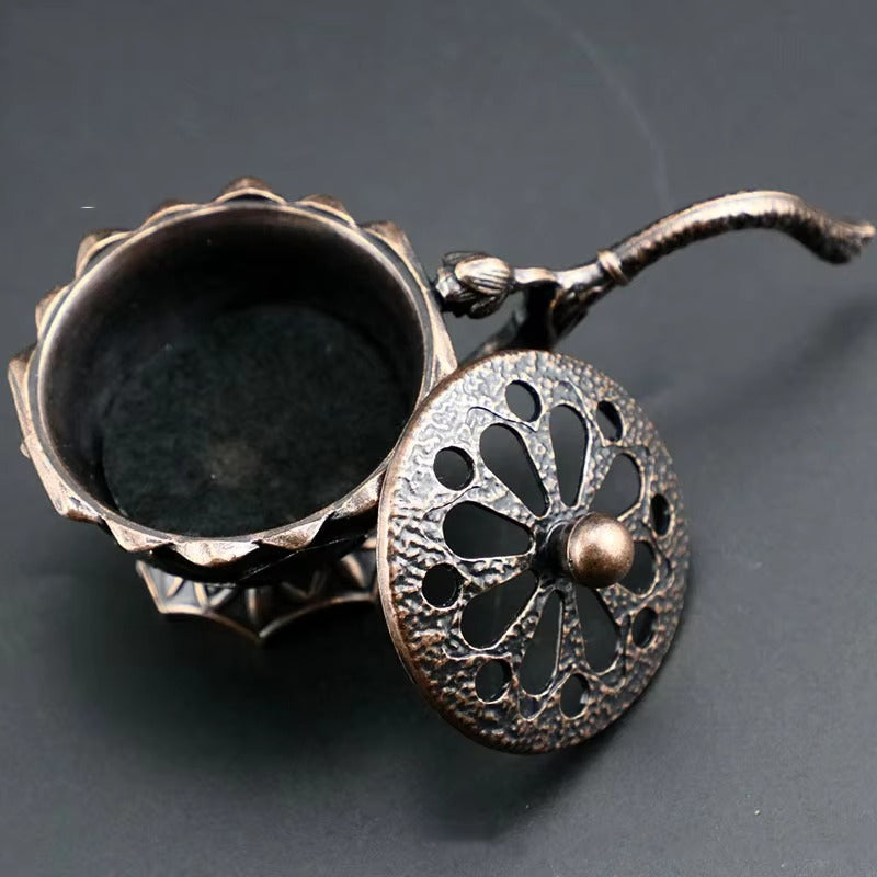 Retro Copper / Bronze, Incense Burner With Handle.