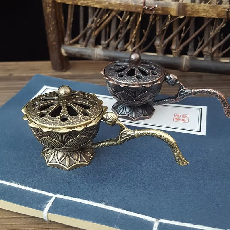 Retro Copper / Bronze, Incense Burner With Handle.