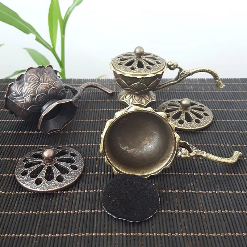Retro Copper / Bronze, Incense Burner With Handle.