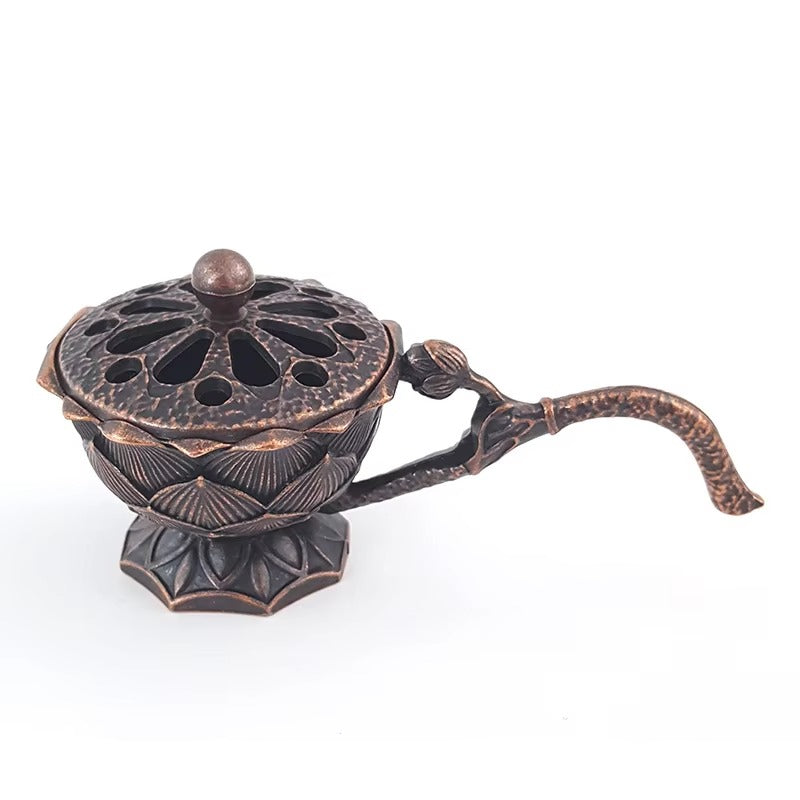 Retro Copper / Bronze, Incense Burner With Handle.