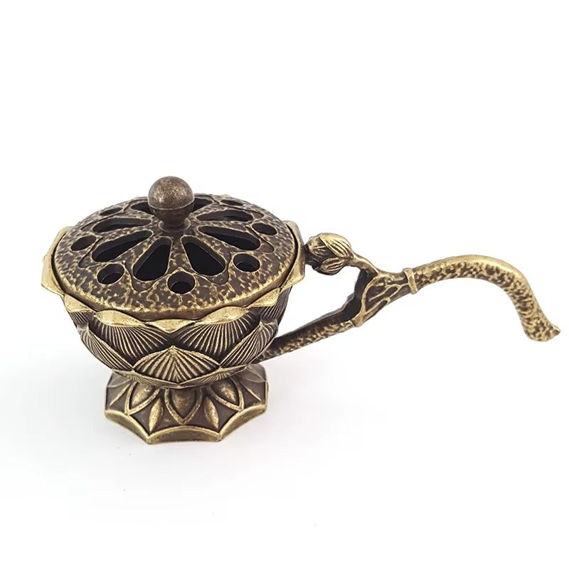 Retro Copper / Bronze, Incense Burner With Handle.