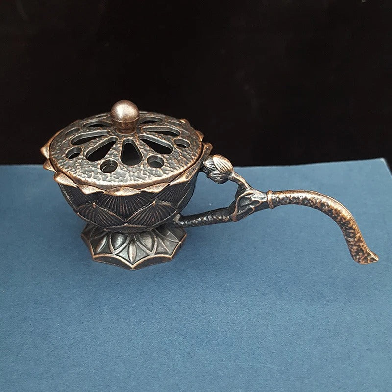 Retro Copper / Bronze, Incense Burner With Handle.