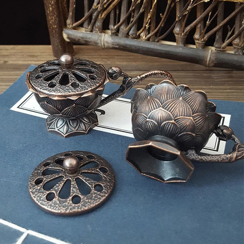Retro Copper / Bronze, Incense Burner With Handle.