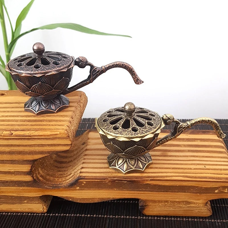 Retro Copper / Bronze, Incense Burner With Handle.