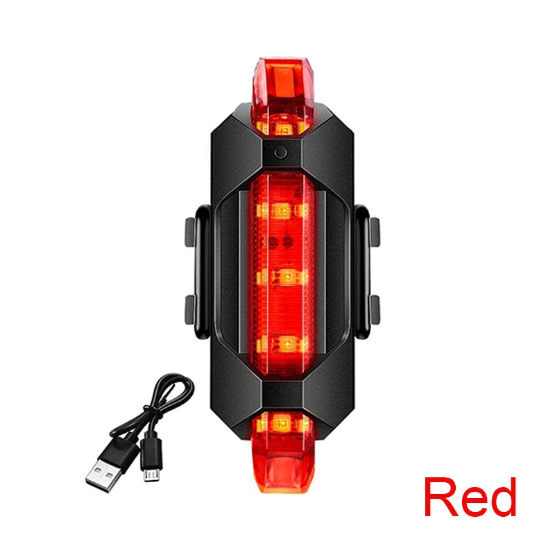 USB Rechargeable Front and Rear, Bike Light Set.