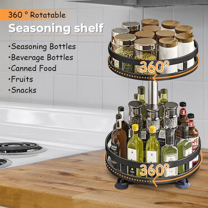360°Rotating Spice Rack Organizer