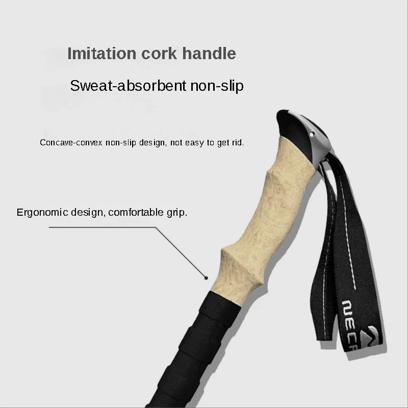 2PCS Ultralight Adjustable Trekking Poles with Quick Lock