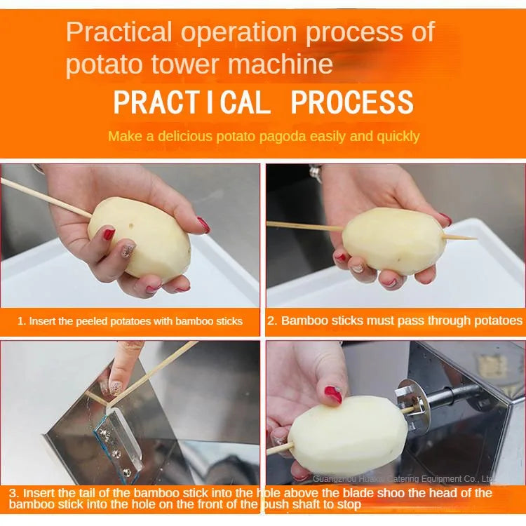 Stainless Steel Manual Spiral Potato Cutter