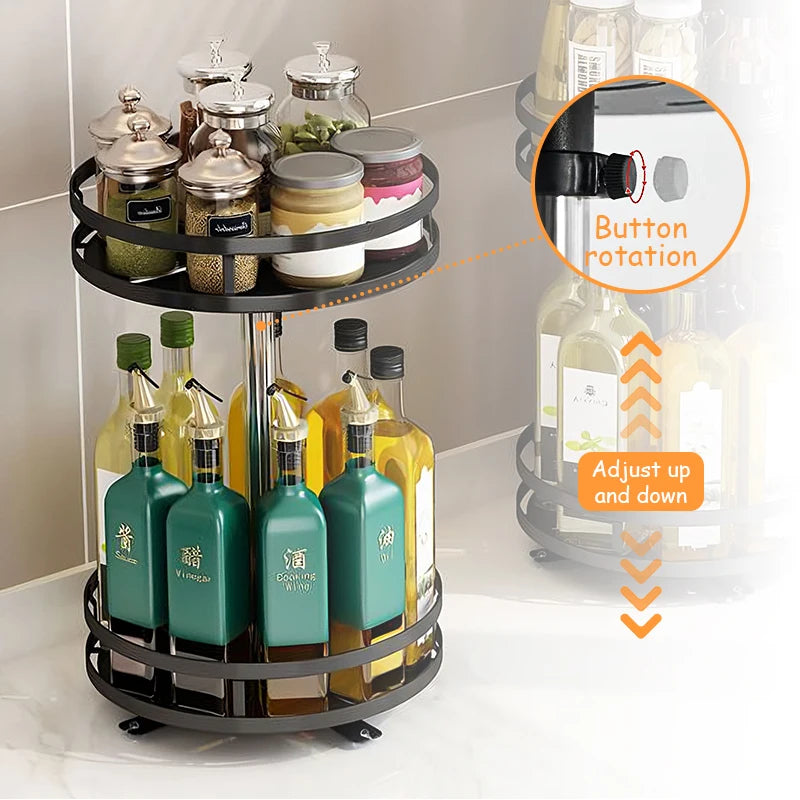 360°Rotating Spice Rack Organizer