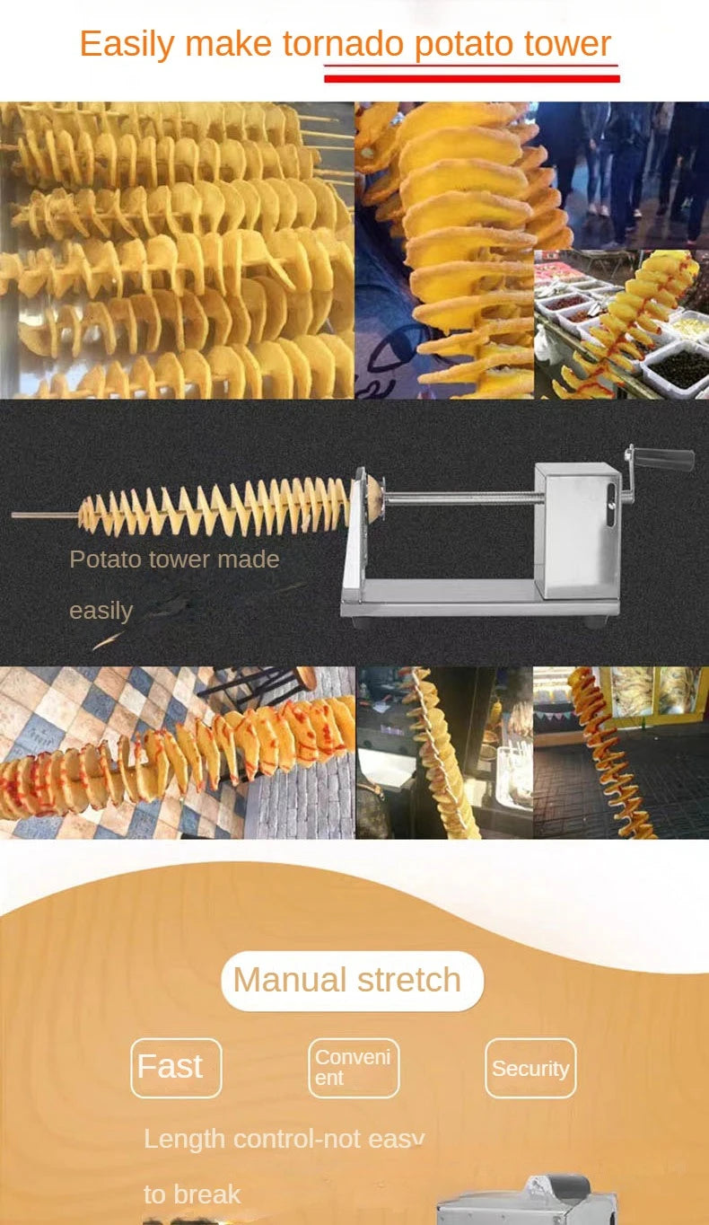 Stainless Steel Manual Spiral Potato Cutter