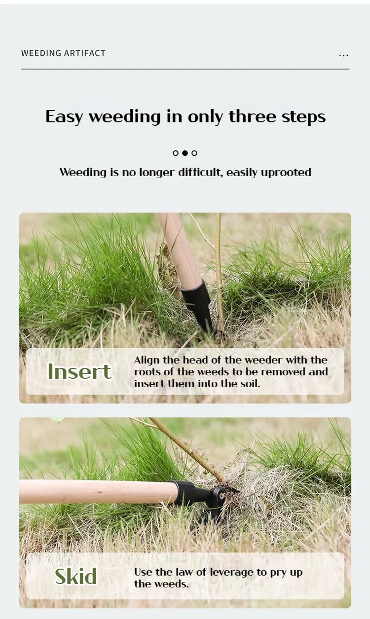 Portable Stand-Up Weed Puller Head Attachment