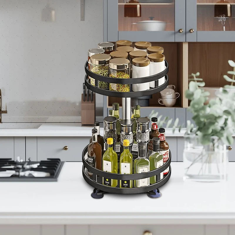 360°Rotating Spice Rack Organizer