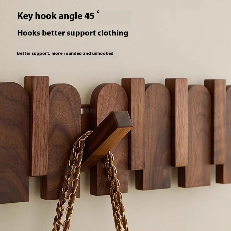 Solid Wood Piano Key Clothes/Coat/Hat Hook