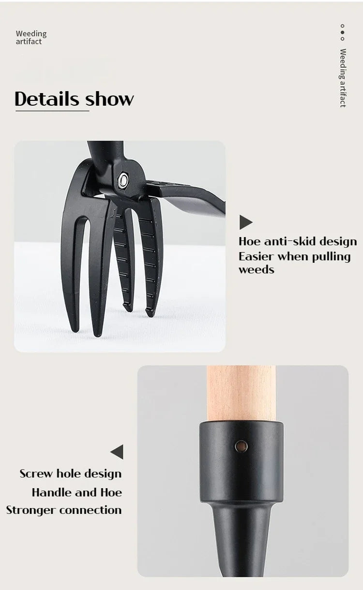 Portable Stand-Up Weed Puller Head Attachment