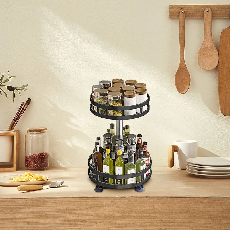 360°Rotating Spice Rack Organizer