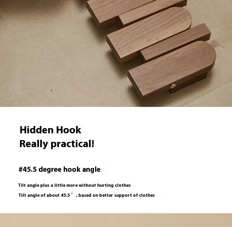 Solid Wood Piano Key Clothes/Coat/Hat Hook