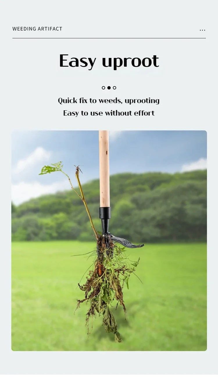 Portable Stand-Up Weed Puller Head Attachment