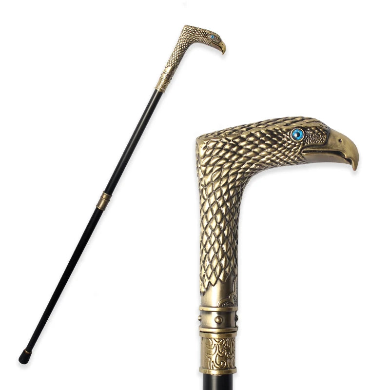 Stylish Bronze Eagle-Head Walking Stick