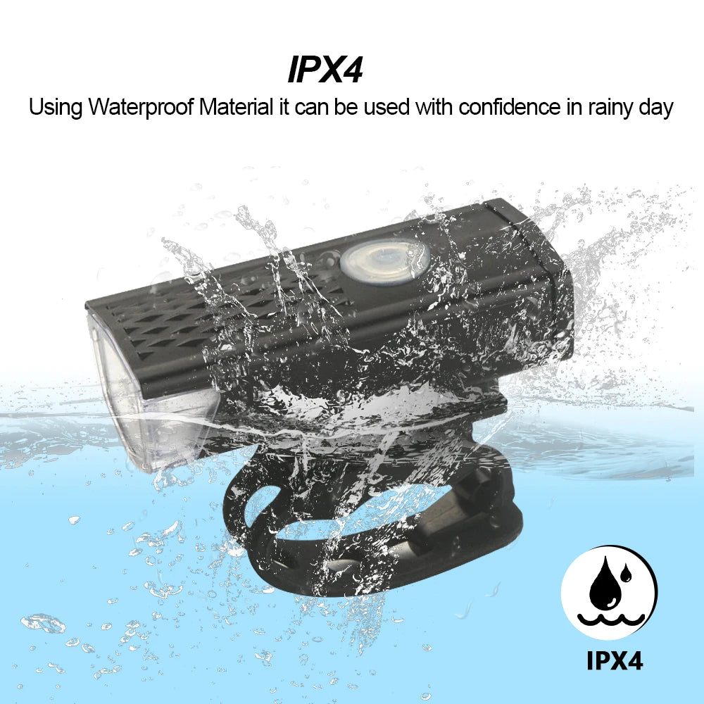 USB Rechargeable Front and Rear, Bike Light Set.