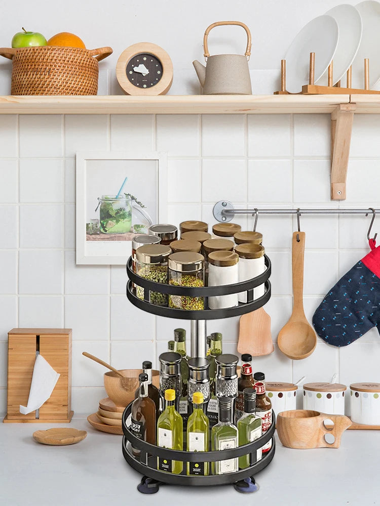 360°Rotating Spice Rack Organizer