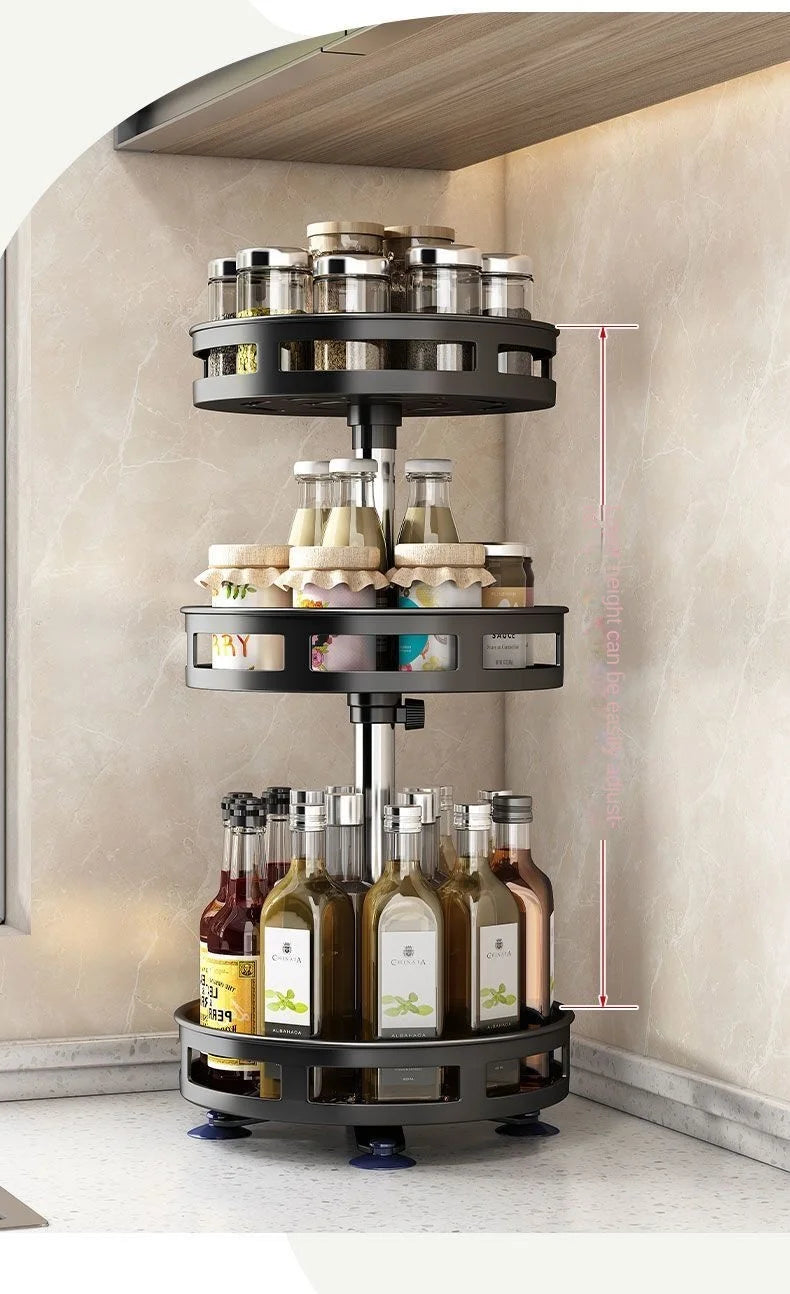 360°Rotating Spice Rack Organizer