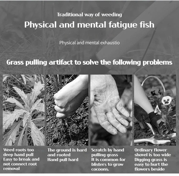Portable Stand-Up Weed Puller Head Attachment