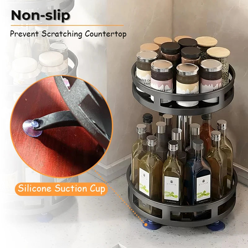360°Rotating Spice Rack Organizer