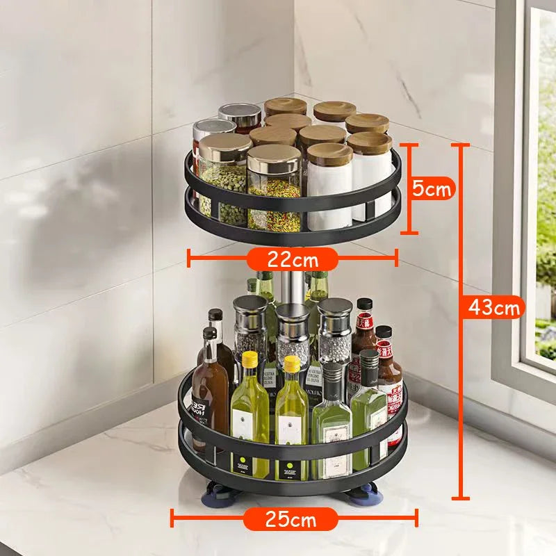 360°Rotating Spice Rack Organizer