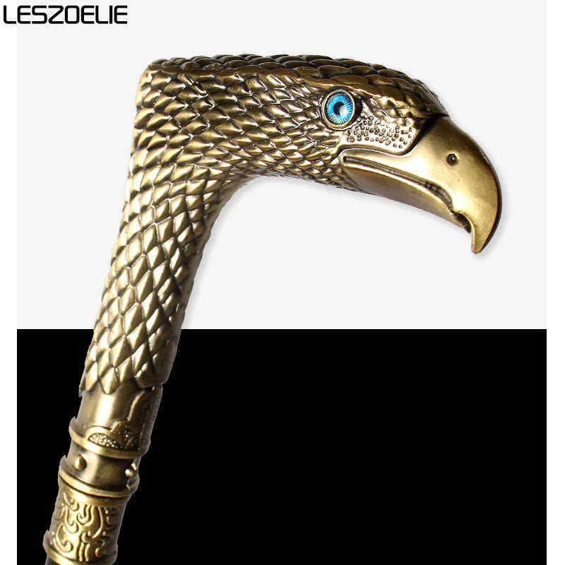 Stylish Bronze Eagle-Head Walking Stick