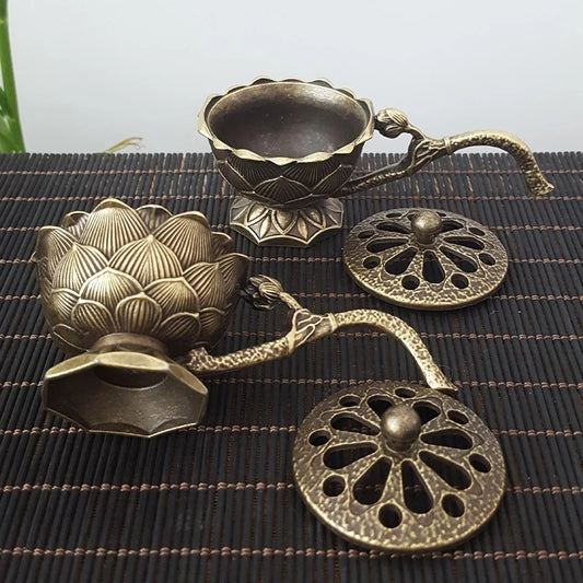 Retro Copper / Bronze, Incense Burner With Handle.