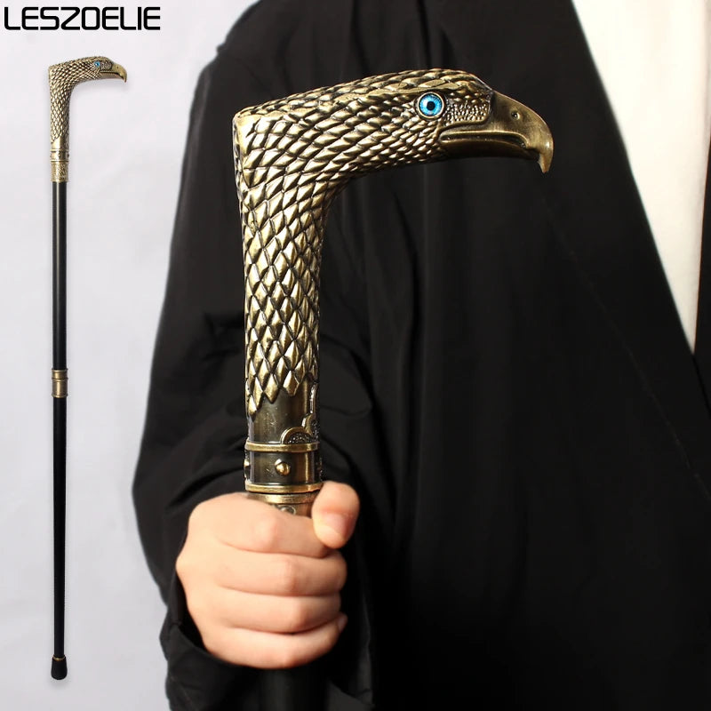 Stylish Bronze Eagle-Head Walking Stick
