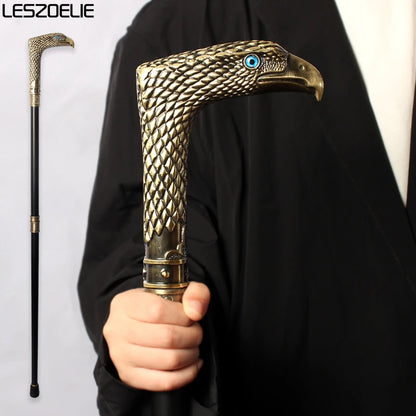 Stylish Bronze Eagle-Head Walking Stick