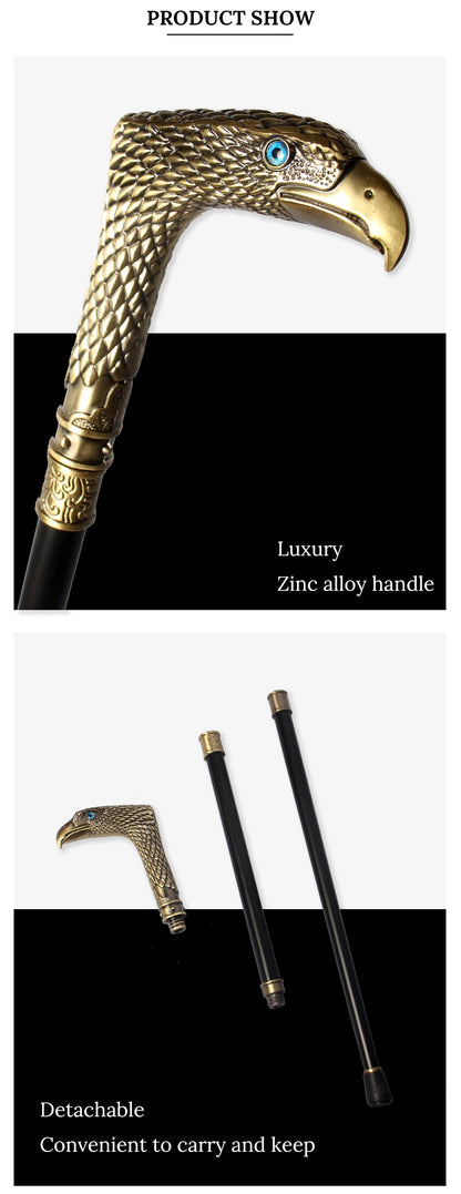 Stylish Bronze Eagle-Head Walking Stick