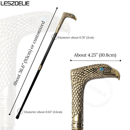 Stylish Bronze Eagle-Head Walking Stick