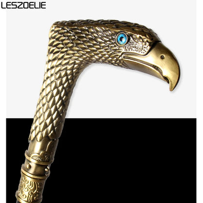 Stylish Bronze Eagle-Head Walking Stick